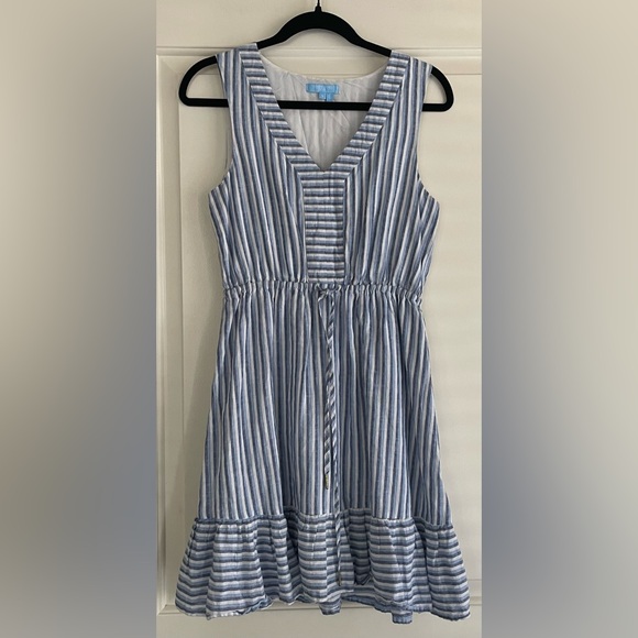 Draper James Women’s Dress in Blue and White Stripes - Picture 1 of 5
